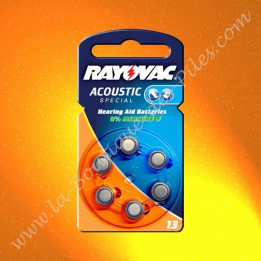 Pile HA13, pile auditive numéro 13, Rayovac HA13 1,45 volts 310mAh