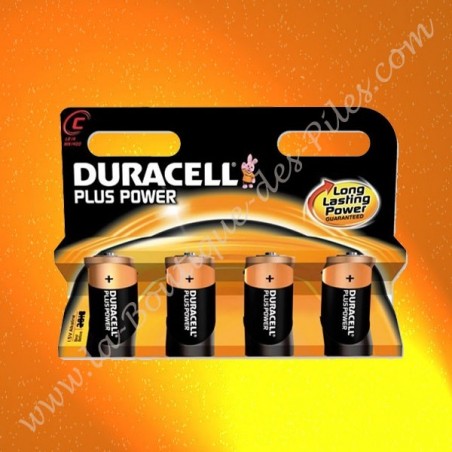 Pile Duracell Plus Power, pile LR14 type C, Piles compatibles LR14 ...