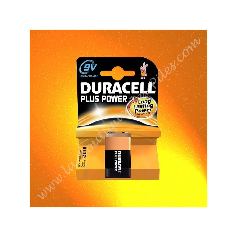 Pile Duracell, Pile Alcaline 6LR61 Duracell Plus Power