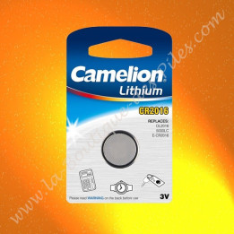 Pile bouton Lithium CR2016 Camelion, pile 3 volts 75 mAh