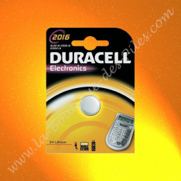 Pile Lithium CR2016 Duracell Electronics, Blister de 1 Pile