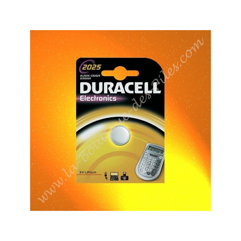 Pile Lithium CR2025 Duracell Electronics