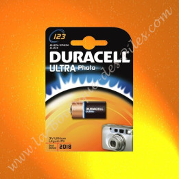 pile lithium CR123A, pile CR123A Duracell Photo 3 volts 1400mAh