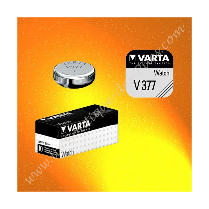 Pile V377 Varta, pile Oxyde d'Argent SR626SW