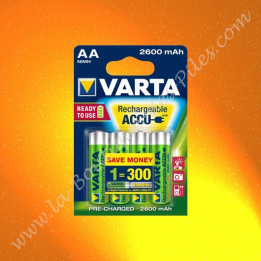 Piles rechargeable LR06 AA Varta Ready to use 2100 mAh Nimh, Blister de 4 piles