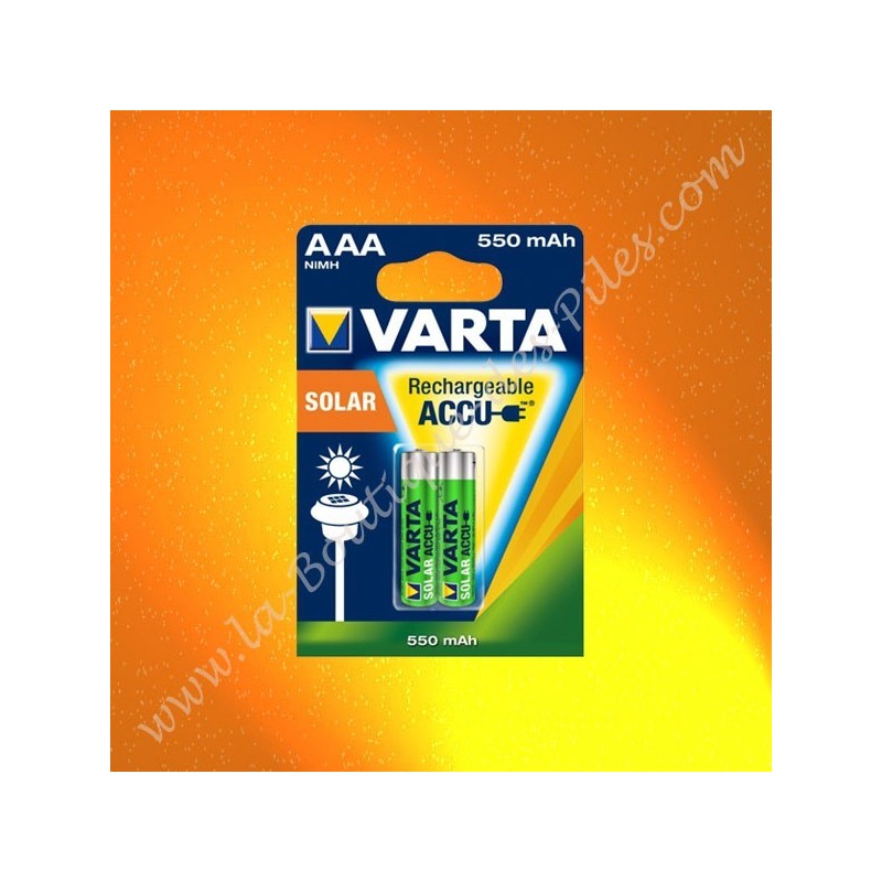Varta, Piles rechargeable LR03 AAA Varta, accu varta, pile Varta Solar 550  mAh Nimh