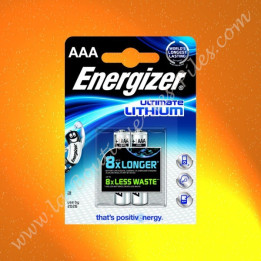 Pile Energizer Ultimate Lithium L92 AAA, Blister de 2 piles