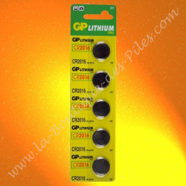 Pile Lithium CR2016 GP Batteries