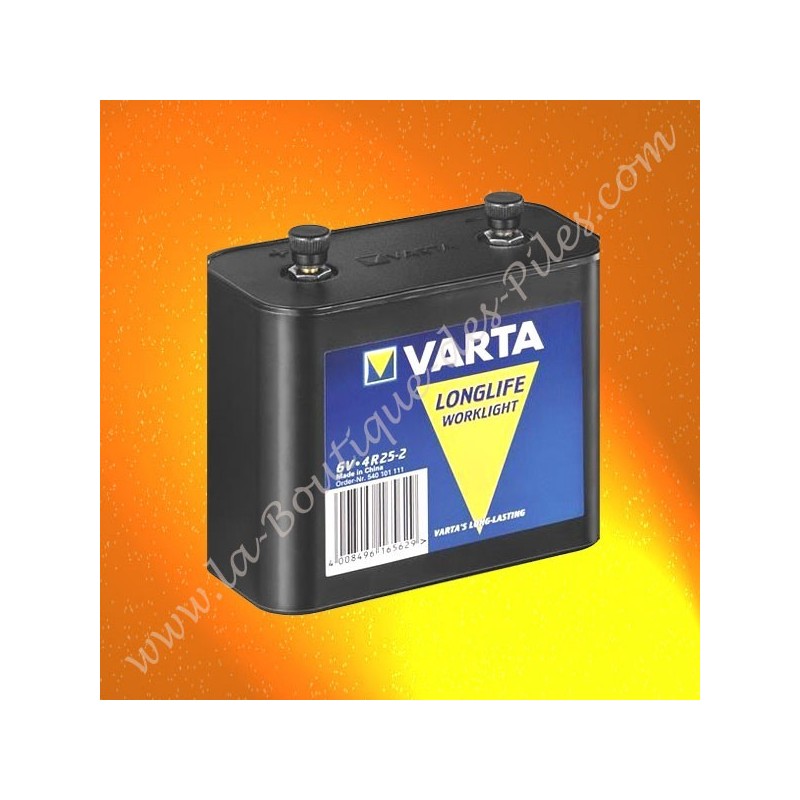 Pile rectangulaire 540 à vis saline 6V Plastique 4R25-2 Varta