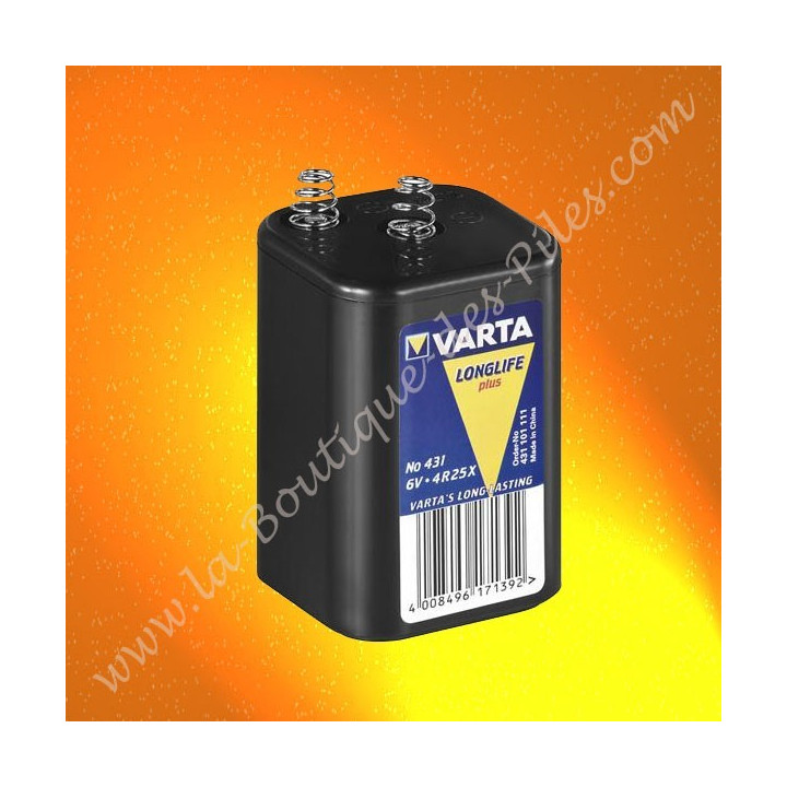 4R25X, pile 6 volts 7,5 Ah Varta