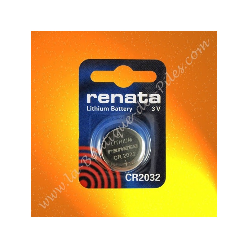 Pile bouton lithium CR2032 - 3V Renata