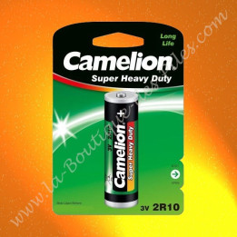 2R10, pile saline Camelion 2R10 SUPER HEAVY DUTY 3 volts 600 mAh