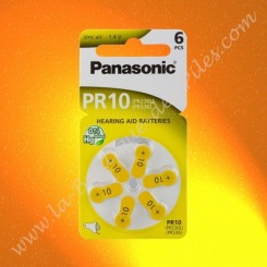 Pile Auditive Panasonic PR10, Blister de 6 Piles