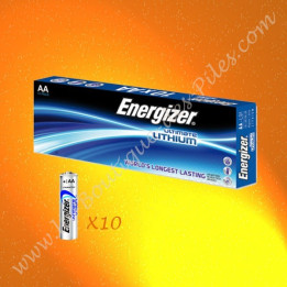 Pile Energizer Ultimate Lithium L91-FR6 AA, Boite de 10 Piles
