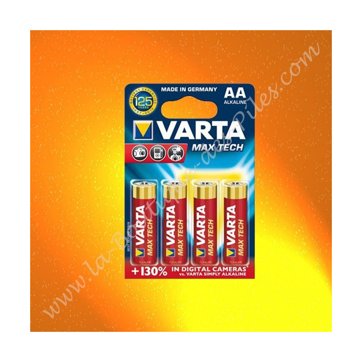 Pile Alcaline LR06 AA Varta Max Tech, Blister de 4 piles