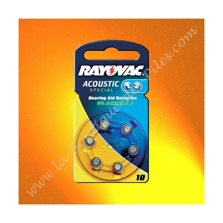 Pile Auditive Rayovac HA10 Acoustic spécial