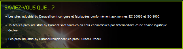 Duracell Procell devient Duracell Industrial